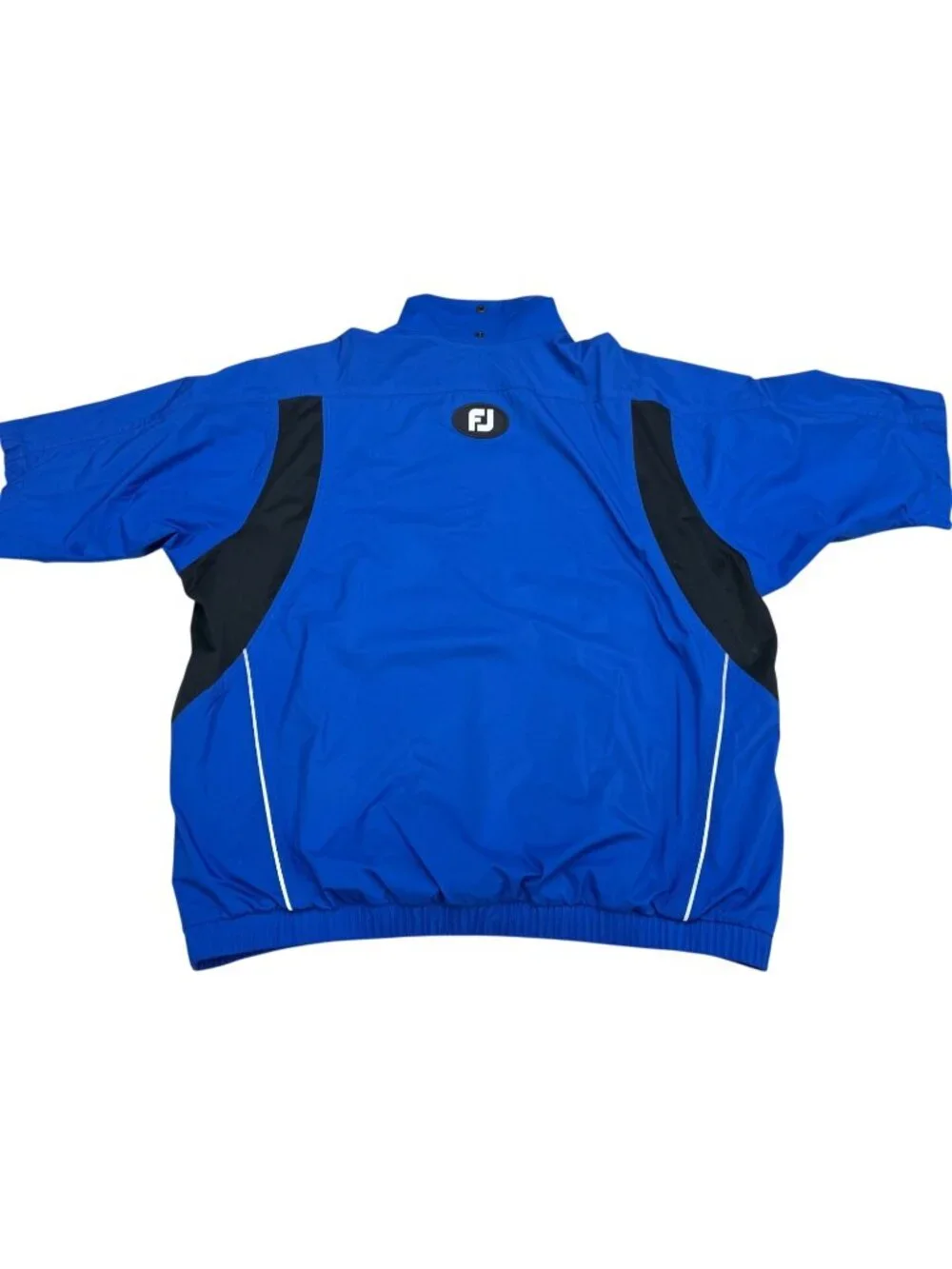 DryJoys By FootJoy Men's SS Blue Black Pullover Half-Zip Golf Windbreaker, Sz L - Picture 2 of 10